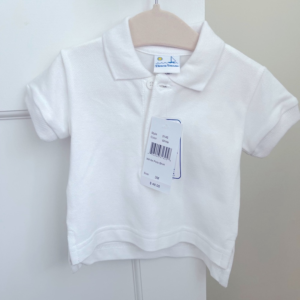 NWT Florence Eiseman White Polo Shirt | 3m